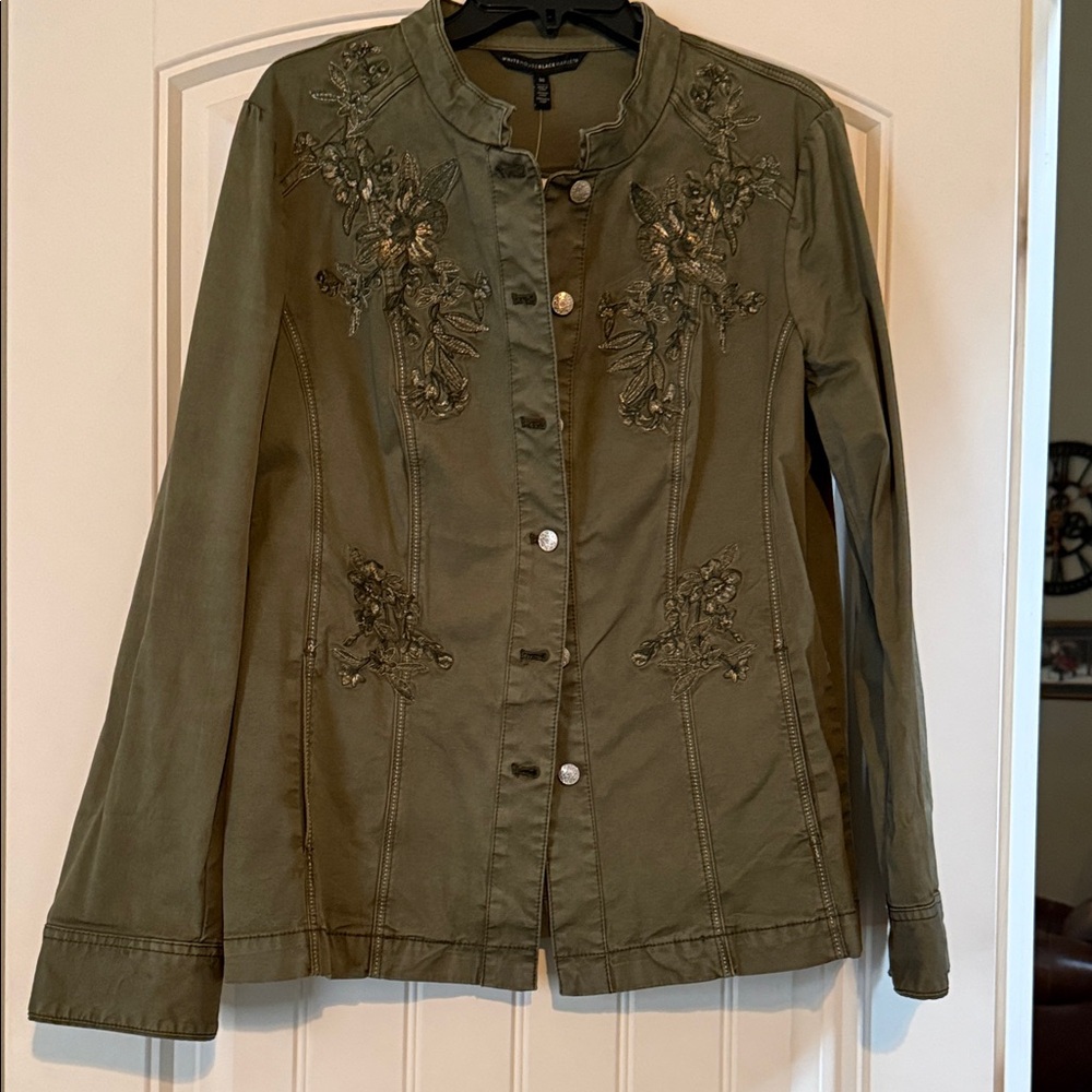 White House Black Market Vine Leaf Field Jacket 16